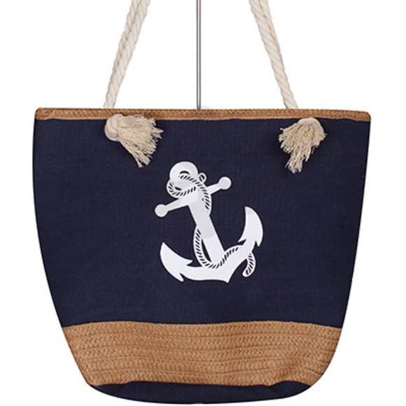 Anchor & Rope Print Tote - Picture 1 of 1